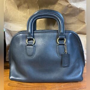 Vintage Coach Black Leather Baxter HandBag Satchel USA Style 9903